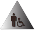 Mens Wheelchair Accessible Restroom Door Sign - 12" x 12" - Triangle thumbnail