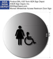 Womens Wheelchair Accessible Restroom Door Sign - 12" x 12" thumbnail