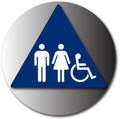 Unisex Wheelchair Accessible Restroom Door Sign - 12' x 12" thumbnail