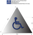 Title 24 Mens Restroom Triangle Door Sign with Wheelchair Symbol thumbnail