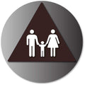 Family Unisex Restroom Door Sign in Brushed Aluminum thumbnail