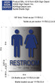 Unisex Restroom ADA Signs in Brushed Aluminum - 6" x 8" thumbnail