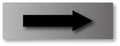 Any Direction Tactile Arrow ADA Sign in Brushed Aluminum - 6" X 2" thumbnail