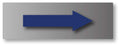 Any Direction Tactile Arrow ADA Sign in Brushed Aluminum - 6" X 2" thumbnail