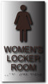 Womens Locker Room Sign - 6" x 11" - ADA Brushed Aluminum Sign thumbnail