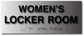 Womens Locker Room Tactile Sign - Brushed Aluminum - 10X4 thumbnail