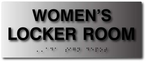 BAL-1032 Womens Locker Room ADA Sign - Black