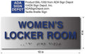 Womens Locker Room Tactile Sign - Brushed Aluminum - 10X4 thumbnail