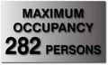 Maximum Occupancy Sign - 12" x 7" - Brushed Aluminum Tactile Sign thumbnail