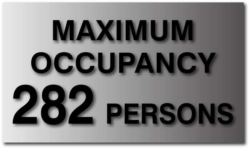 Maximum Occupancy Room Signs - Maximum Room Load Signs – ADA Sign Depot