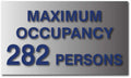 Maximum Occupancy Sign - 12" x 7" - Brushed Aluminum Tactile Sign thumbnail