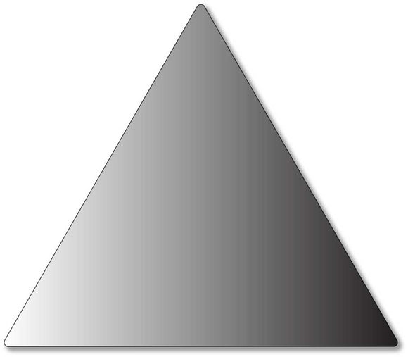 Title 24 Compliant Triangle Sign for Mens Bathroom in Brushed Aluminum