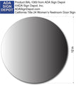 Women's Restroom Door Circle Sign - 12" x 12" - Title 24 Sign thumbnail