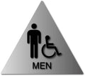 Men's Wheelchair Accessible Bathroom Door Sign with Text -12" x 12" thumbnail