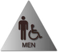 Men's Wheelchair Accessible Bathroom Door Sign with Text -12" x 12" thumbnail