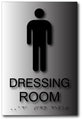 Men's Dressing Room Sign - 6" x 9" - ADA Brushed Aluminum Sign thumbnail