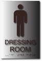 Men's Dressing Room Sign - 6" x 9" - ADA Brushed Aluminum Sign thumbnail