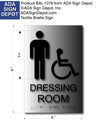 Mens Wheelchair Accessible Dressing Room ADA Signs - 6" x 9" thumbnail