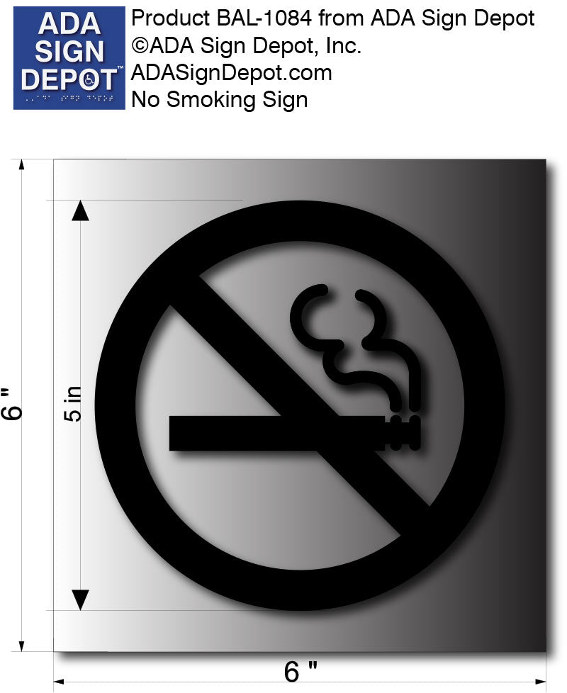 no tobacco sign No Smoking Symbol Sign on Brushed Aluminum – ADA Sign Depot