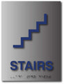 ADA Stairs Sign - Tactile Sign with Braille - 6" x 8" thumbnail