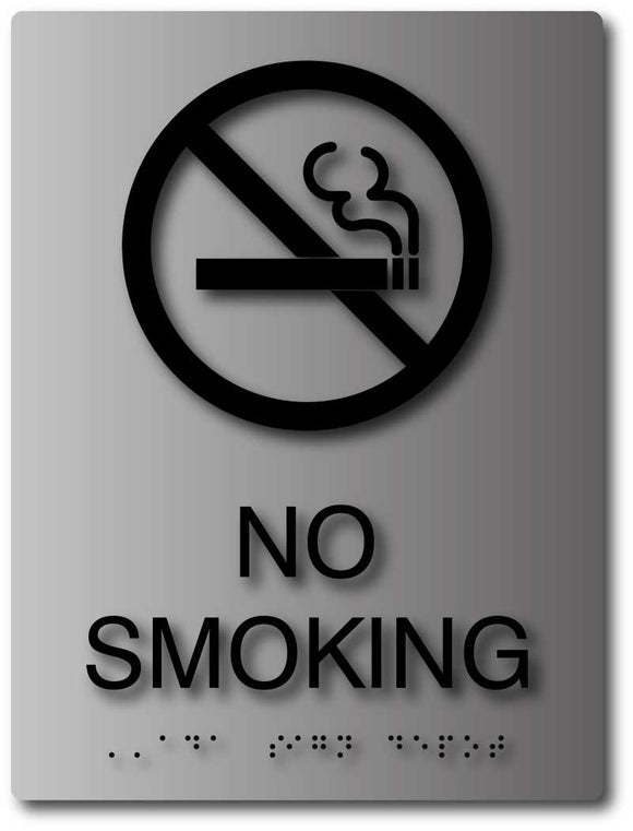 BAL-1094 No Smoking Symbol ADA Sign - Black