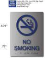 No Smoking ADA Sign in Brushed Aluminum - 6" x 8" thumbnail