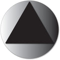 Triangle-Circle Unisex Restroom Door Sign - 12" x 12" - Title 24 Sign thumbnail