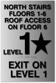 ADA and IFC Compliant Stairwell Floor Level Sign - 12" x 18" thumbnail