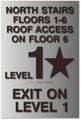 ADA and IFC Compliant Stairwell Floor Level Sign - 12" x 18" thumbnail