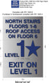 ADA and IFC Compliant Stairwell Floor Level Sign - 12" x 18" thumbnail