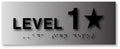 Stairwell Floor Level Number Sign - 8" x 3" - Brushed Aluminum thumbnail