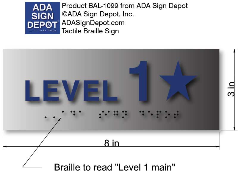 Stairwell Floor Level Number Signs in Brushed Aluminum – ADA Sign Depot