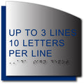 Custom ADA Signs  Text & Braille - Curved Aluminum & Back Plate - 8x8 thumbnail