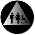 Unisex Wheelchair Accessible Bathroom Door Sign - 12' x 12" thumbnail