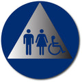 Unisex Wheelchair Accessible Bathroom Door Sign - 12' x 12" thumbnail