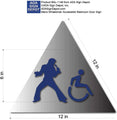 Elvis Mens Restroom Door ADA Signs - 12" x 12" - Brushed Aluminum thumbnail
