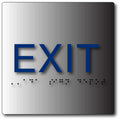 Exit ADA Signs - 6" x 6" - Brushed Aluminum thumbnail