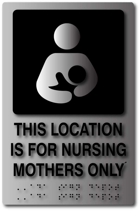 BAL-1158 This Location For Nursing Mothers Only ADA Signs - Black