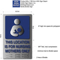 Nursing Mothers Only ADA Signs - 6.5" x 10" - Brushed Aluminum thumbnail