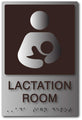 Lactation Room ADA Signs - Brushed Aluminum - 6" x 9" thumbnail