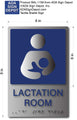 Lactation Room ADA Signs - Brushed Aluminum - 6" x 9" thumbnail
