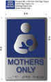 Mothers Only Child Nursing Room ADA Signs - 6" x 9" - Brushed Aluminum thumbnail