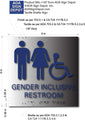 Gender Inclusive Accessible Restroom Brushed Aluminum Signs - 9" x 9" thumbnail