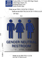Gender Neutral Restroom Brushed Aluminum ADA Signs - 9" x  9" thumbnail
