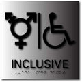 All Inclusive Transgender Wheelchair Access Bathroom Signs - 8" x 8" thumbnail