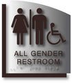 All Gender Wheelchair Accessible Restroom ADA Sign - 8.5" x 9.5" thumbnail
