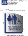 All Gender Wheelchair Accessible Restroom ADA Sign - 8.5" x 9.5" thumbnail