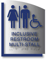 Inclusive Restroom Multi-Stall ADA Sign - 8.5" x 11" thumbnail