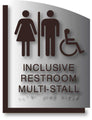 Inclusive Restroom Multi-Stall ADA Sign - 8.5" x 11" thumbnail