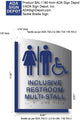 Inclusive Restroom Multi-Stall ADA Sign - 8.5" x 11" thumbnail